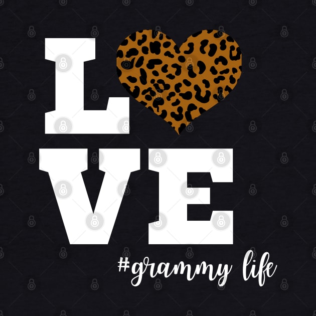 Love Grammy Life Leopard Print Heart by Hello Sunshine